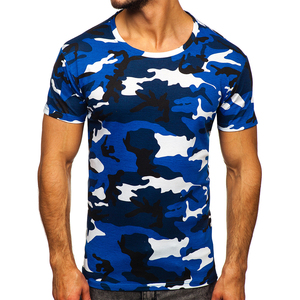 เสื้อยืดลายพรางสำหรับผู้ชาย ขายส่ง ผลิตตามสั่ง ขายดีที่สุด คุณภาพพรีเมียม คอกลม แขนสั้น สีพื้น - Product Image 1