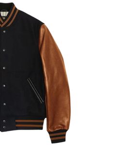 Chaqueta Varsity Personalizada al por Mayor para Hombre, Estilo Vintage, Cuerpo de Lana, Mangas de Cuero Genuino, Chaqueta Bomber Gruesa y Cálida WVJ-0048 - Product Image 6