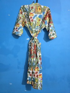 White Kimono Cotton Bathrobe Women's Summer Open Front Sleepwear <b>Robe</b> <b>Beach</b> Wear Dress - Product Image 5