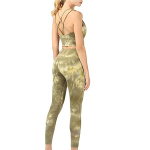 Conjunto de Yoga Deportivo, Cómodo y Elástico, Personalizado, para Mujer, Material Spandex/Nylon, Transpirable, Elástico en Cuatro Direcciones, Cintura Alta - Product Image 3