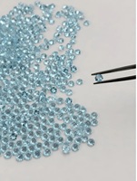 Topacio Azul Cielo Natural de 3MM-10MM, Corte Brillante, Calidad AAA |   Anillos y Colgantes Personalizados con Piedras Sueltas, Joyería Fina de Brasil