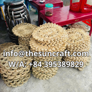 Celebratory Seagrass Place <b>Mats</b> <b>Round</b> Woven <b>Table</b> <b>Mats</b> Natural Straw Chargers for Thanksgiving Dinner <b>Tables</b> - Product Image 5