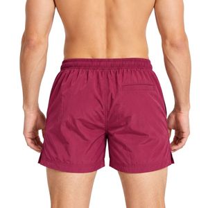 Traje de Baño para Hombre Color Borgoña, Ligero, de Secado Rápido, Cintura Elástica, Bolsillos Laterales, Ropa de Playa, Piscina, Vacaciones, Verano - Product Image 2