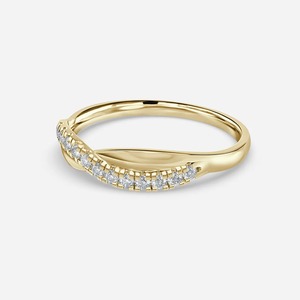 Anillo de Boda Cruzado con Diamante Redondo de 1.50CT Personalizado, Oro Amarillo de 14K/18K, Joyería Fina, Fabricante OEM/ODM - Product Image 2