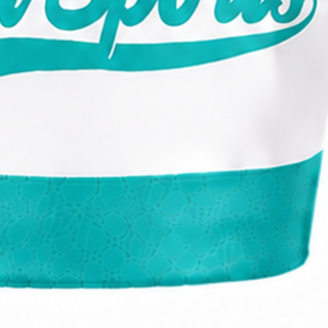 Maillot de cheerleading sans manches sublimé turquoise, tenue de sport athlétique pour équipe, uniforme de compétition et d'entraînement - Product Image 6