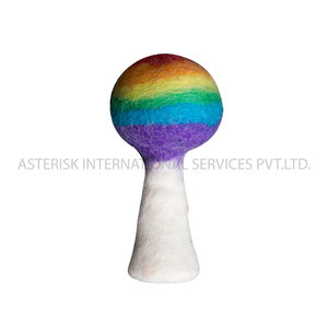 Aguja de lana de alta calidad, seta de fieltro hecha a mano, colores del arco iris, adornos navideños para el hogar, hoteles, vacaciones, venta al por mayor - Product Image 5