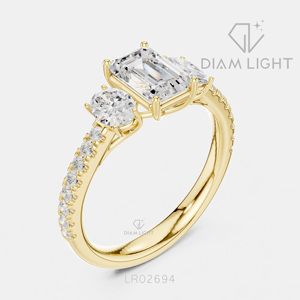 Bague de fiançailles en or blanc 14 carats avec diamant de laboratoire de 1,01 carat, coupe radiante, bague de mariée, certifiée IGI, bijoux fins, cadeau pour femme - Product Image 4