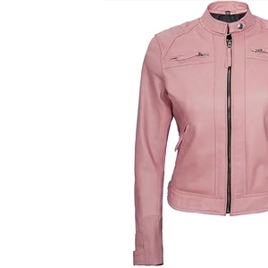 Blouson Moto Rose Universitaire Coupe Slim Fermeture Éclair Longueur Standard Unisexe Veste de Motard Tendance Vêtement d'Extérieur Moto - Product Image 4