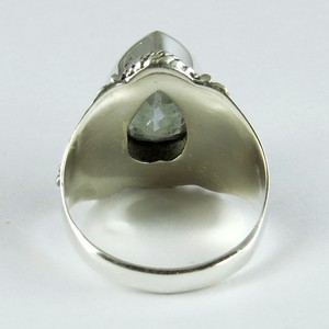 Extravagance ! ! Bagues en argent sterling Shri Ashapura Jewels, forme poire, topaze mystique arc-en-ciel, style bohème chrétien - Product Image 3