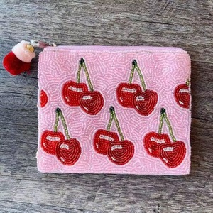 CRYSTAL CRAFT Designer Ethnic Beaded Coin Wallet Handmade Fashion Mini Purse for Ladies Cotton Embroidery Customizable Color - Product Image 6