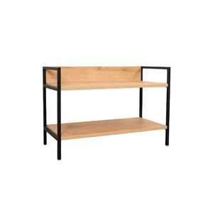 High Quality Metal Shoe Bench with Wood <b>Seat</b> Stackable Organizer <b>Storage</b> for Home Furniture Entry Dining Laundry Use Living Room - Product Image 1