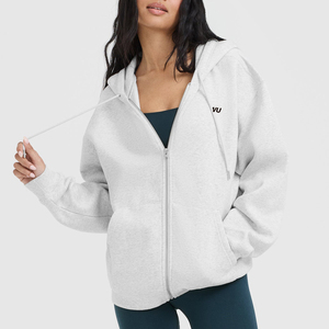 Sweat-shirt à capuche zippé pour femmes et hommes, 300 GSM, doux, manches longues, vêtements de sport décontractés, vêtements de détente, sweat-shirt chaud pour l'extérieur - Product Image 6