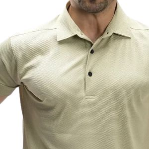 <b>Men</b> Khaki Polo <b>Shirt</b> Short Sleeve <b>Collared</b> T <b>Shirt</b> Casual Golf Sportswear Top Custom Logo Manufacturer Wholesale Apparel - Product Image 2