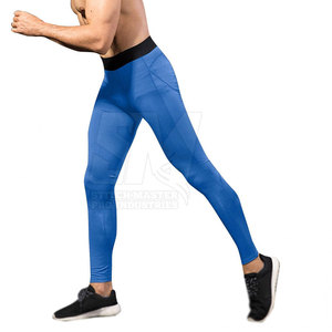 Leggings de compression pour hommes, entraînement fitness, haute qualité, best-seller, en spandex/nylon. - Product Image 5