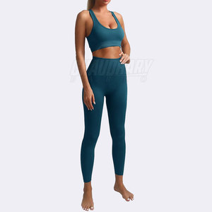 Ensemble de yoga pour femmes, best-seller, faible MOQ, couleur unie, dernier design, prix de gros - Product Image 5