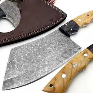 OEM High Carbon 7 Inch Meat Cleaver Damascus <b>Knives</b> VG10 Steel <b>Kitchen</b> Cleaver <b>Knife</b> with Wooden Handle - Product Image 1