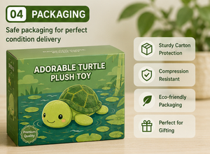 Peluche de Tortuga Marina, Adorable Muñeco de Peluche, Almohada Suave, Juguete Marino para Niños, Regalo, Decoración para Cuarto de Niños - Product Image 3