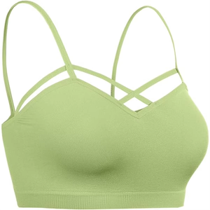 Sujetador deportivo transpirable para mujer con espalda cruzada, acolchado, para yoga, gimnasio, fitness, entrenamiento, top de ropa deportiva, venta al por mayor, sujetador de tiras para correr y entrenar en el gimnasio - Product Image 4