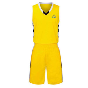 Uniforme de basket-ball sur mesure respirant, service OEM, pour hommes, 100% polyester, vêtements d'équipe avec couleurs et tailles personnalisées - Product Image 1