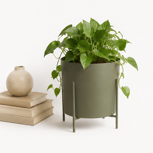 Venta al por Mayor de Fábrica: Maceta Metálica Verde con Soporte de Hierro, Decorativa y de Lujo para Interiores, para Hogar u Oficina - Product Image 4