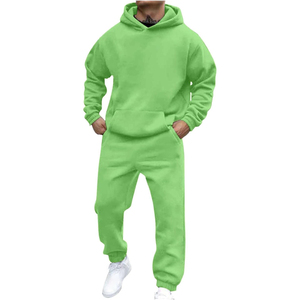 Ensemble de survêtement 2-en-1 pour homme, veste à capuche et pantalon de jogging, séchage rapide, extensible, idéal pour l'entraînement et la course en hiver - Product Image 1