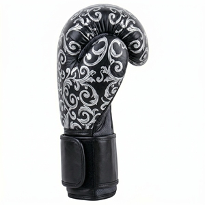 Professional Custom Leather Boxing <b>Gloves</b> <b>Moisture</b> Wicking Lace-Up Closure Breathable Fashionable Hand Grips High Boxing <b>Gloves</b> - Product Image 2