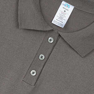 Suéter Casual de Punto Trenzado, Color Gris Jaspeado Claro, Antiarrugas, 100% Acrílico, Unisex, Manga Corta, Botones, Largo Regular, ODM OEM - Product Image 4