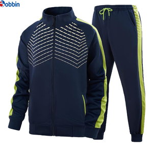 Ensemble de survêtement sportif pour homme, tendance, 2 pièces, décontracté, contrasté, pour le jogging - Product Image 3