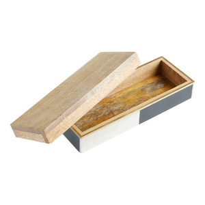 FAIZA CRAFT FC-955 Boîte carrée en résine faite à la main de haute qualité, pliable et empilable, pour salon, bijoux ou usage professionnel - Product Image 4