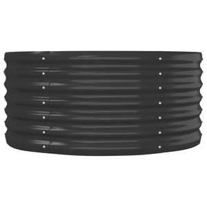 Bac à légumes surélevé en acier thermolaqué anthracite, ensemble de jardin durable - Product Image 4