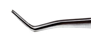 Pince chirurgicale angulaire dentée en acier inoxydable avec poignée moletée, instrument manuel réutilisable pour usage dentaire, haute qualité, certifiée CE - Product Image 3