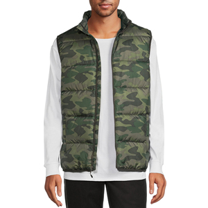Wholesale Casual Bubble Puffer Vest Unisex Quilted Sleeveless <b>Warm</b> Hooded Bodywarmer Outdoor Winter Jacket Front Custom Accepted - Product Image 2