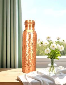 Botella de Agua de Cobre Martillado para Yoga, Fitness, Hidratación y Desintoxicación, para Niños, Cobre Puro, Regalo Empresarial Ayurvédico - Product Image 6