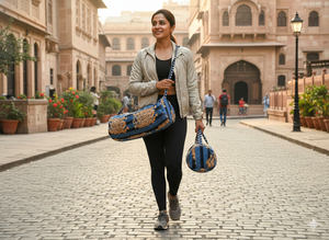 Bolsas de Yoga de Algodón Acolchado, Bolsa de Gimnasio Multifuncional con Cierre, Bolsas de Viaje con Diseño de Equipaje - Product Image 2