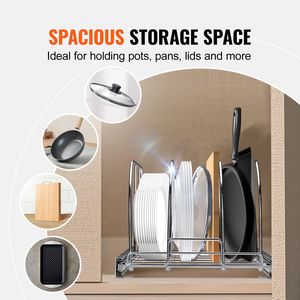 Organizzatore Estraibile Espandibile per Armadietto con Divisori a Filo Regolabili per Teglie da Forno e Vassoi da Cucina - Product Image 2