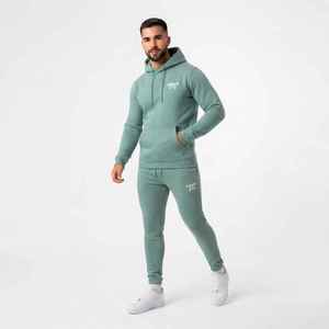 Conjunto Deportivo con Capucha Color Verde Menta para Hombre Hawk Eye, Pantalones Deportivos Casuales Largos con Cierre de Cordón y Bolsillos Laterales - Product Image 5
