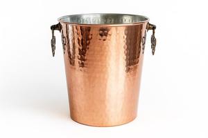 Elegante Cubitera con Acabado en Cobre y Diseño Martillado, Perfecta para Amantes del Vino, Fiestas, Bares y Uso Doméstico Informal, de la India - Product Image 6