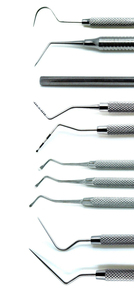 Instruments dentaires Bone Bridge Instruments BBI-467, ensemble de 10 pièces en acier inoxydable, sondes d'examen, excavateurs, écarteurs, CE - Product Image 3