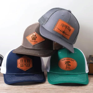 Casquette Trucker en Coton Sergé avec Patch en Cuir et Dos en Maille, Personnalisable OEM, Vente en Gros, Fabricant de Marques Privées pour l'Extérieur - Product Image 4
