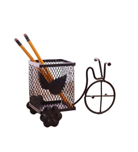 ที่ใส่ปากกาโลหะรูปสามล้อสีดำ งานแฮนด์เมด ตกแต่งด้วยสแตนเลส สำหรับบ้าน สำนักงาน โรงเรียน - Product Image 1