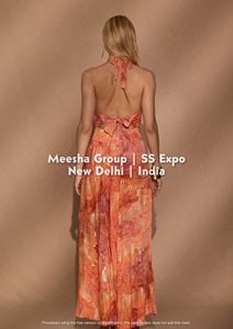 Robe longue plissée style bohème pour femme, col halter, dos nu, motif floral, taille empire, pour l'été et la plage, assortiment varié - Product Image 2