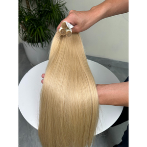 <b>Honey</b> Blonde Bulk Hair Extensions Bone Straight Double Drawn Vietnamese Virgin Human Hair Wholesale Bundle - Product Image 3