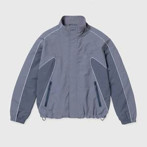 High Demands Custom Logo Gray Men's Lightweight Nylon <b>Wind</b> <b>Breaker</b> Trousers Sets For Summer Outwear Men Sets Highstreet Jackets - Product Image 3