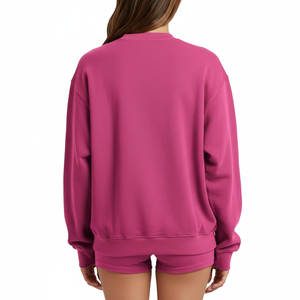 Sweat-shirt à col rond pour femme de qualité supérieure, en coton doux, pull-over, vêtements décontractés tendance - Product Image 2