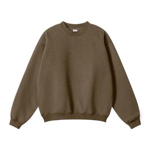 Venta al por mayor personalizado puff bordado de impresión de peso pesado de algodón de cuello redondo Sudadera con capucha de gran tamaño y sudadera para los hombres - Product Image 1