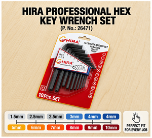 ชุดประแจหกเหลี่ยม HIRA 26471 ขนาด 1.5 มม. ถึง 10 มม. - Product Image 1