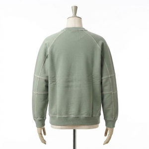 เสื้อสเวตเชิ้ตคอกลมสีเขียวเซจสำหรับผู้ชาย แขนเสื้อแบบแร็กแลน สไตล์ลำลอง สตรีทแวร์ เสื้อแขนยาว - Product Image 3