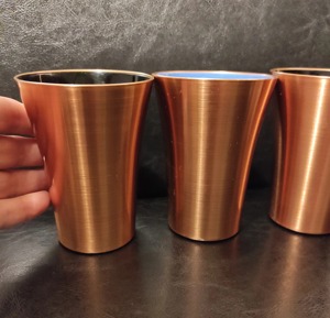 Verre à eau en cuivre au design unique, style original, couleur unie, pour usage personnalisé - Product Image 6