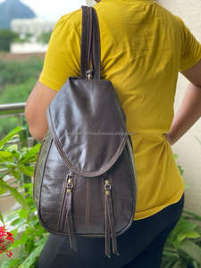 Nuevo estilo Vintage Brown Crunch Mochila de cuero Mochila de viaje Bolsa de viaje de gran capacidad de cuero de oficina - Product Image 5