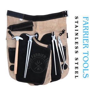 Ensemble d'équipement de fermeur robuste en cuir avec marteau à sabots, pince à sabots à pointe chaude, pince à sabots à pointe ronde et pince à clous - Product Image 6